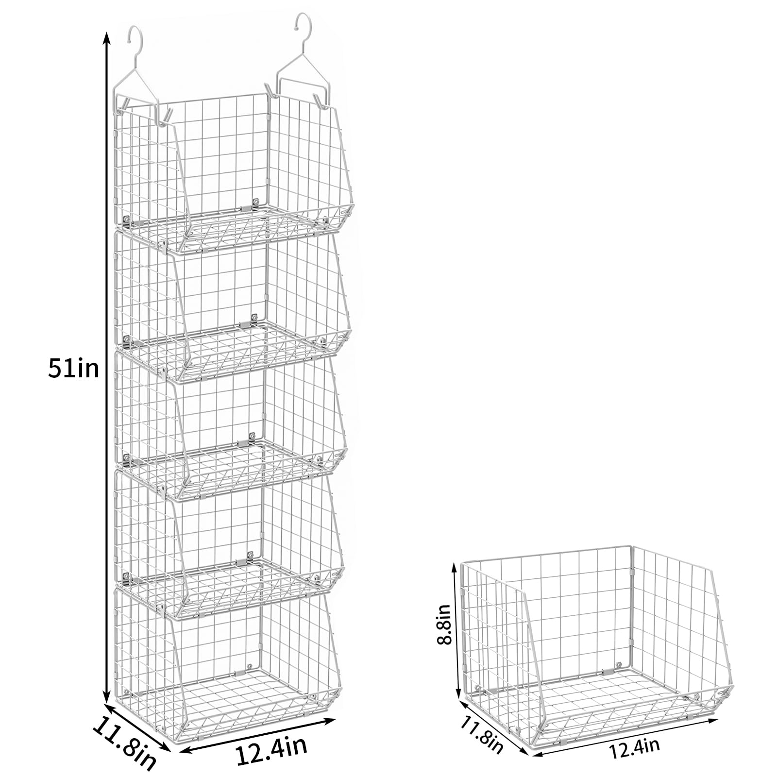 X-cosrack 5-tier design keeps sweaters, shoes, and purses neatly organized.