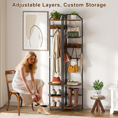 X-cosrack narrow-space coat stand fits small rooms without crowding.