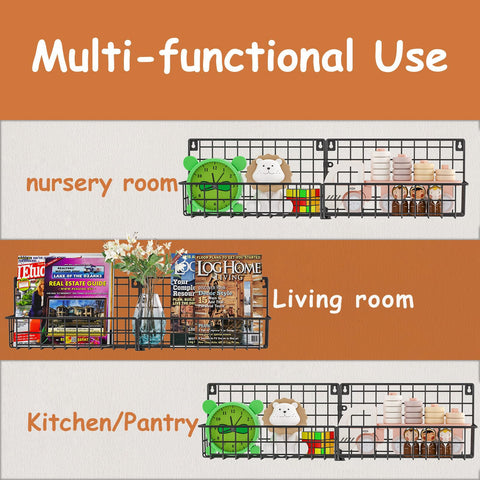 X-cosrack four-pack wall-mounted kids bookshelves ready to install