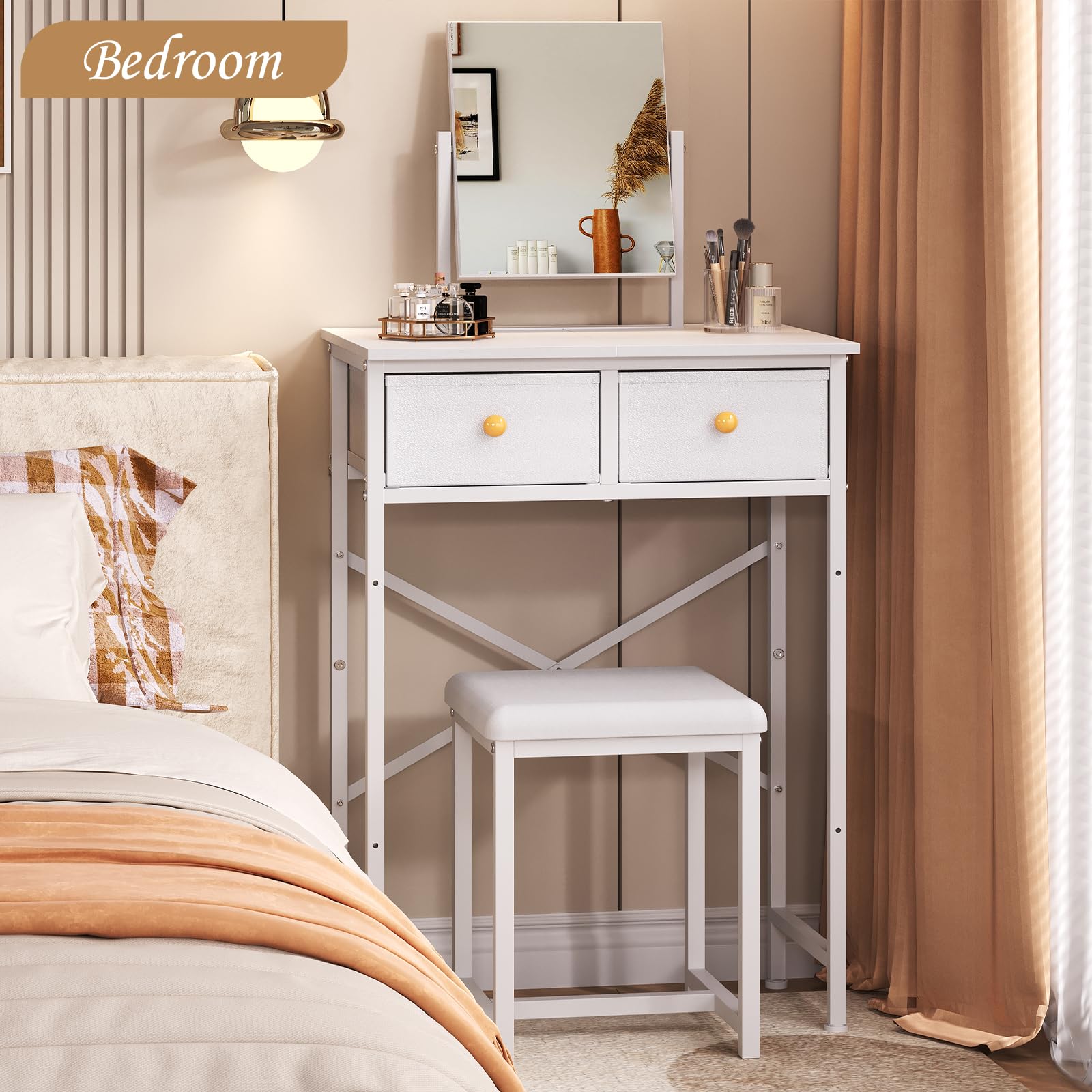 X-cosrack padded stool included, comfortable seating during beauty routines