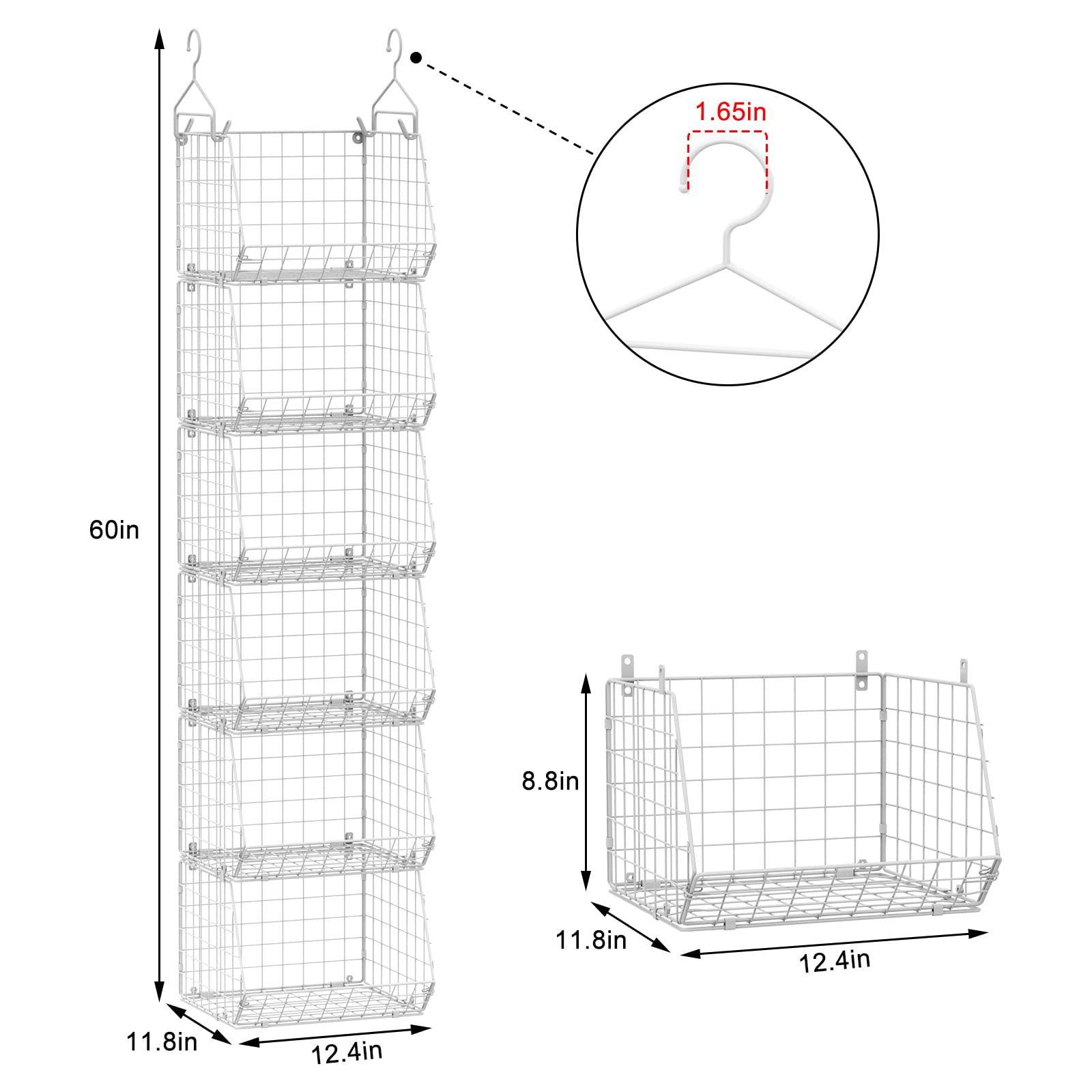 X-cosrack wide-open baskets let you see and grab items quickly in any room.