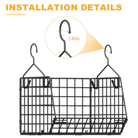 X-cosrack wire shelving with baskets for clear visibility and easy access.