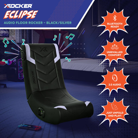 X Rocker Eclipse supports up to 300 lbs for versatile comfort.