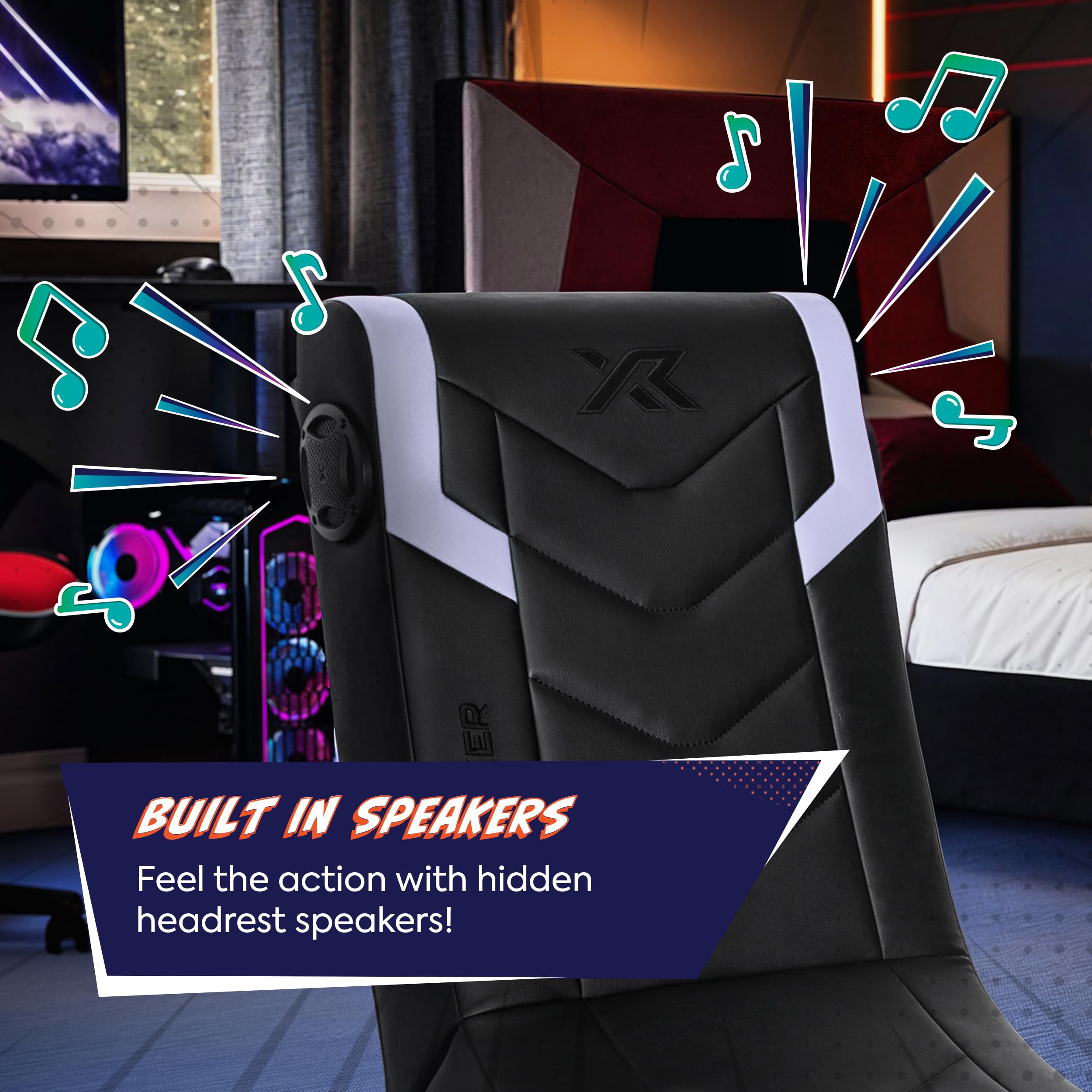 X Rocker Eclipse compact footprint fits small spaces.