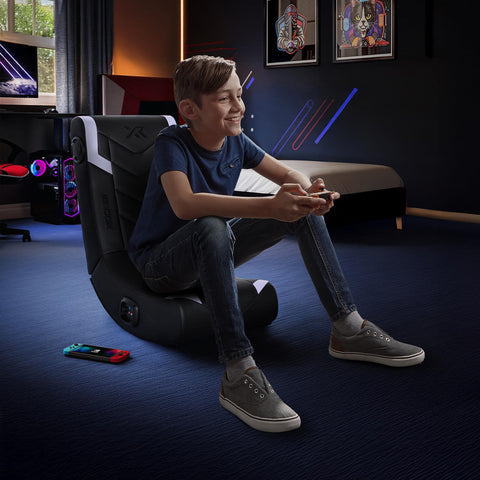 X Rocker Eclipse setup offers wired or wireless audio options.