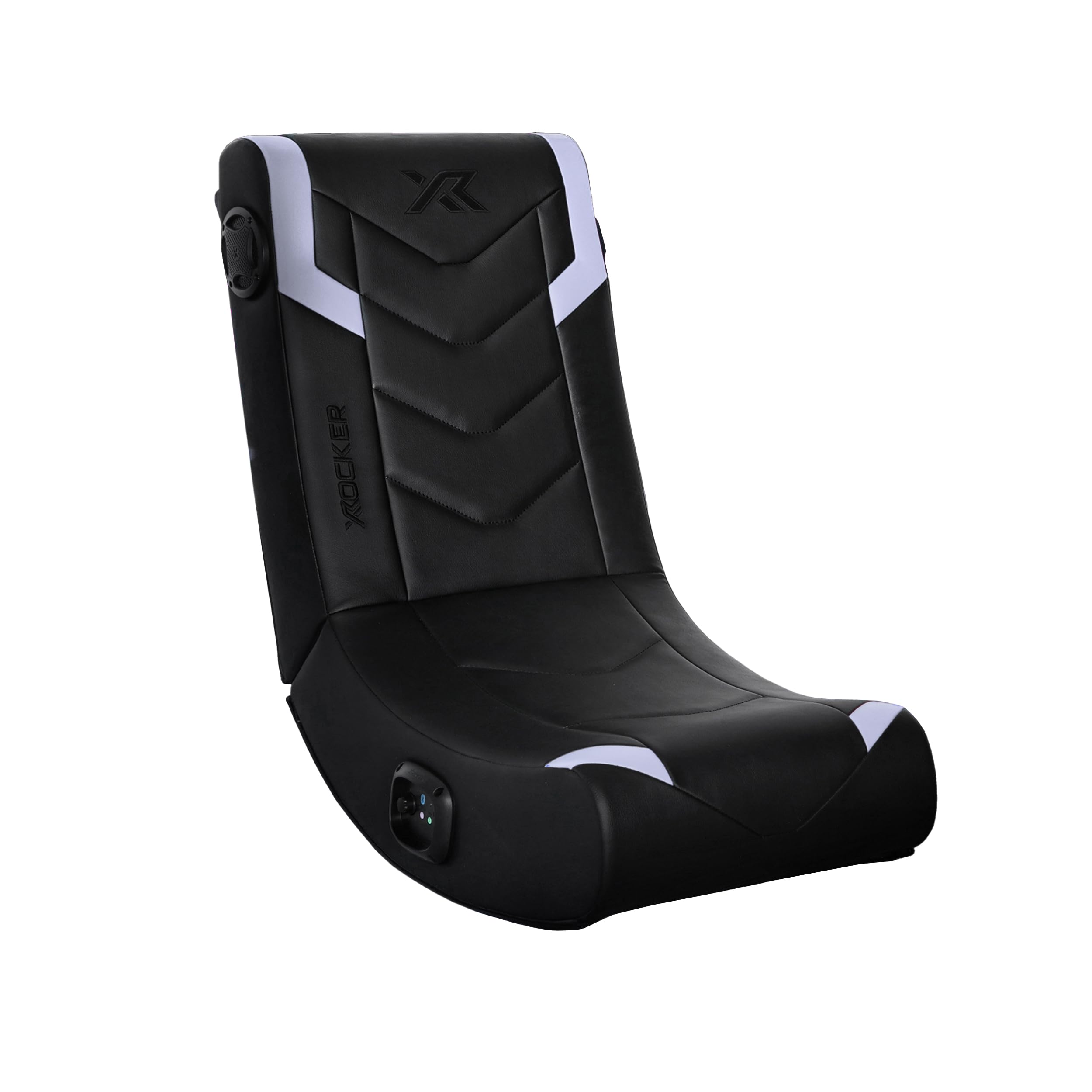 X Rocker Eclipse floor chair with headrest speakers for immersive gaming audio.
