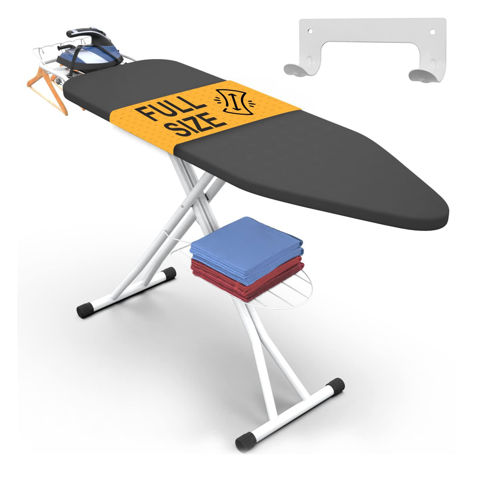 Xabitat full-size ironing board with open surface for large garments