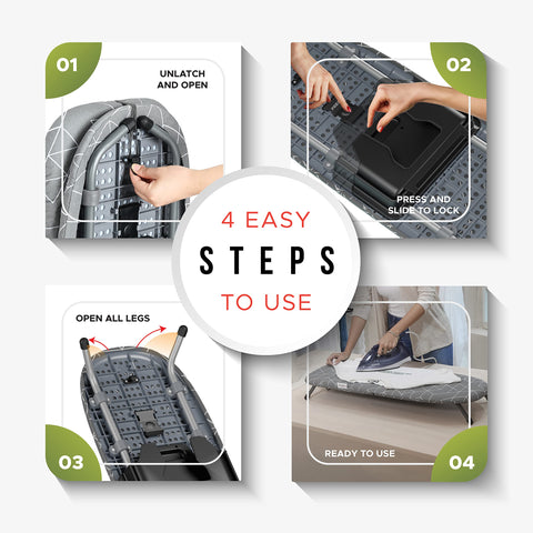 XABITAT wall clamp and iron storage keep laundry area organized