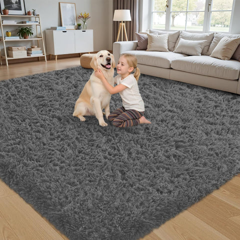 Xafir dark grey 8x10 rug with pile detail for plush underfoot comfort.