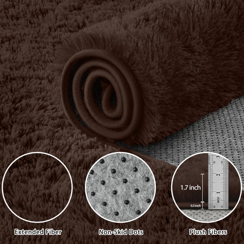 Xafir non-slip bottom ensures rug stays in place for safety.