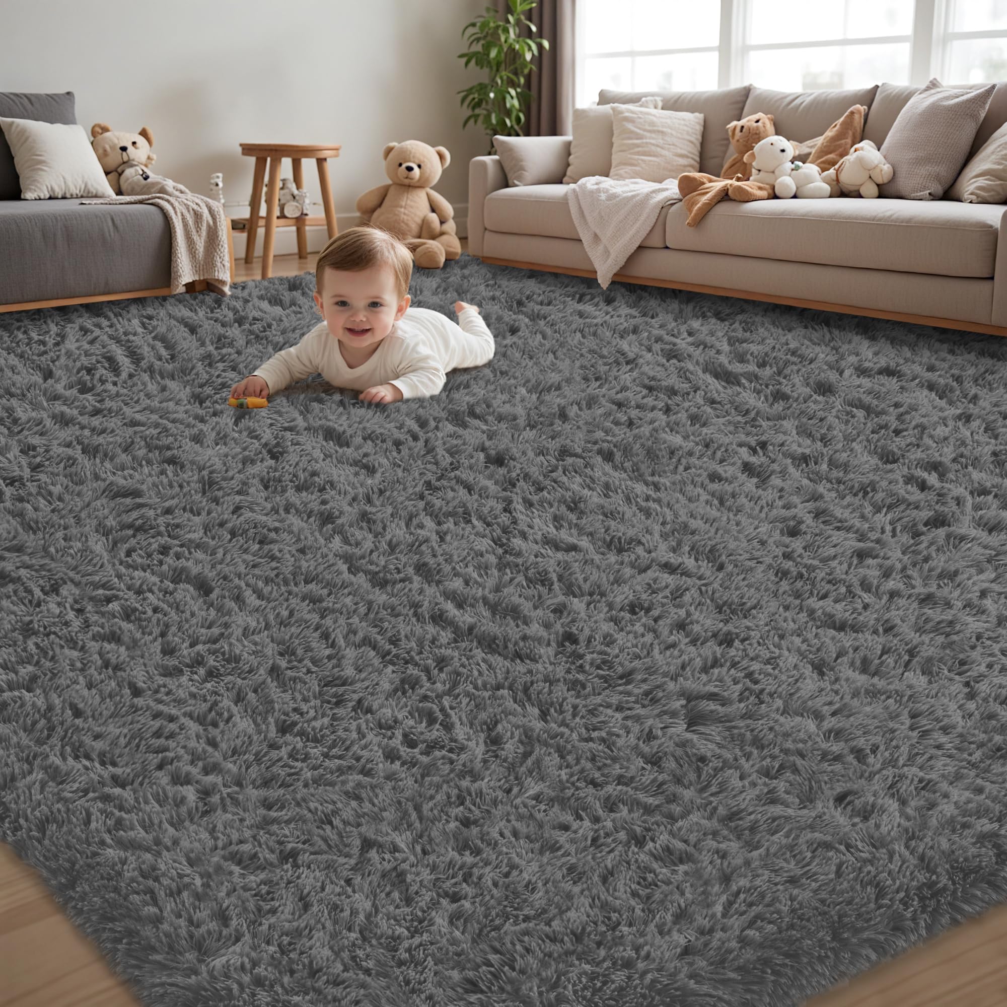 Xafir non-slip bottom rug prevents sliding for safer living spaces.