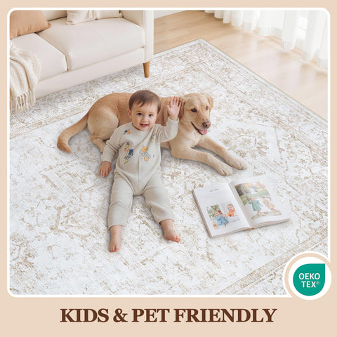 Xafir soft microfiber rug delivers plush underfoot comfort.