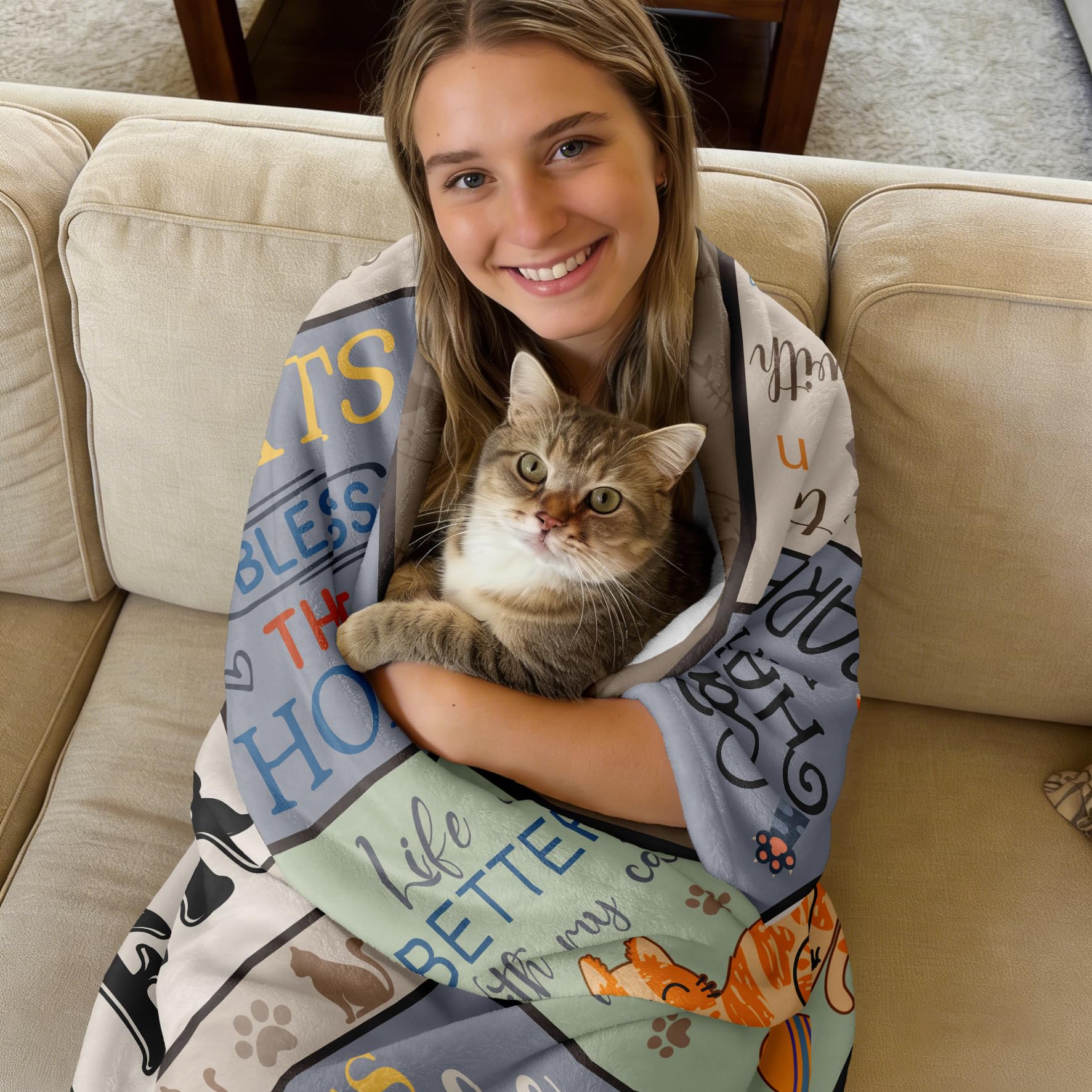 XALAZY Christmas cat blanket gift ideal for holiday coziness