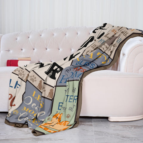XALAZY easy care cat blanket resists shrinking for easy washing