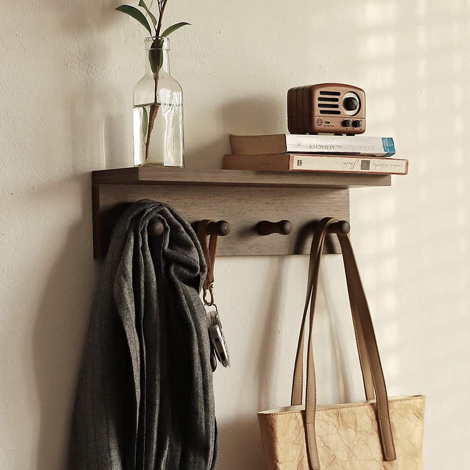 XAOMLP upper shelf on coat rack for small items and decor