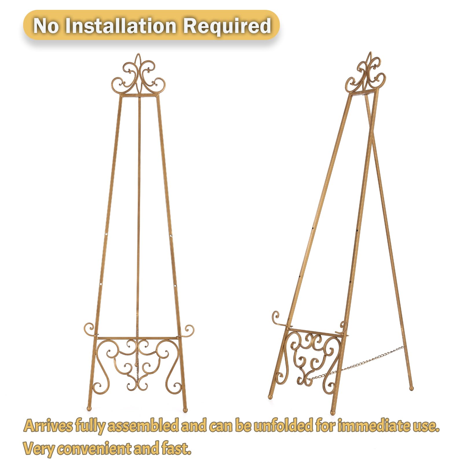 XAONIEN easel supports heavy frames for secure display