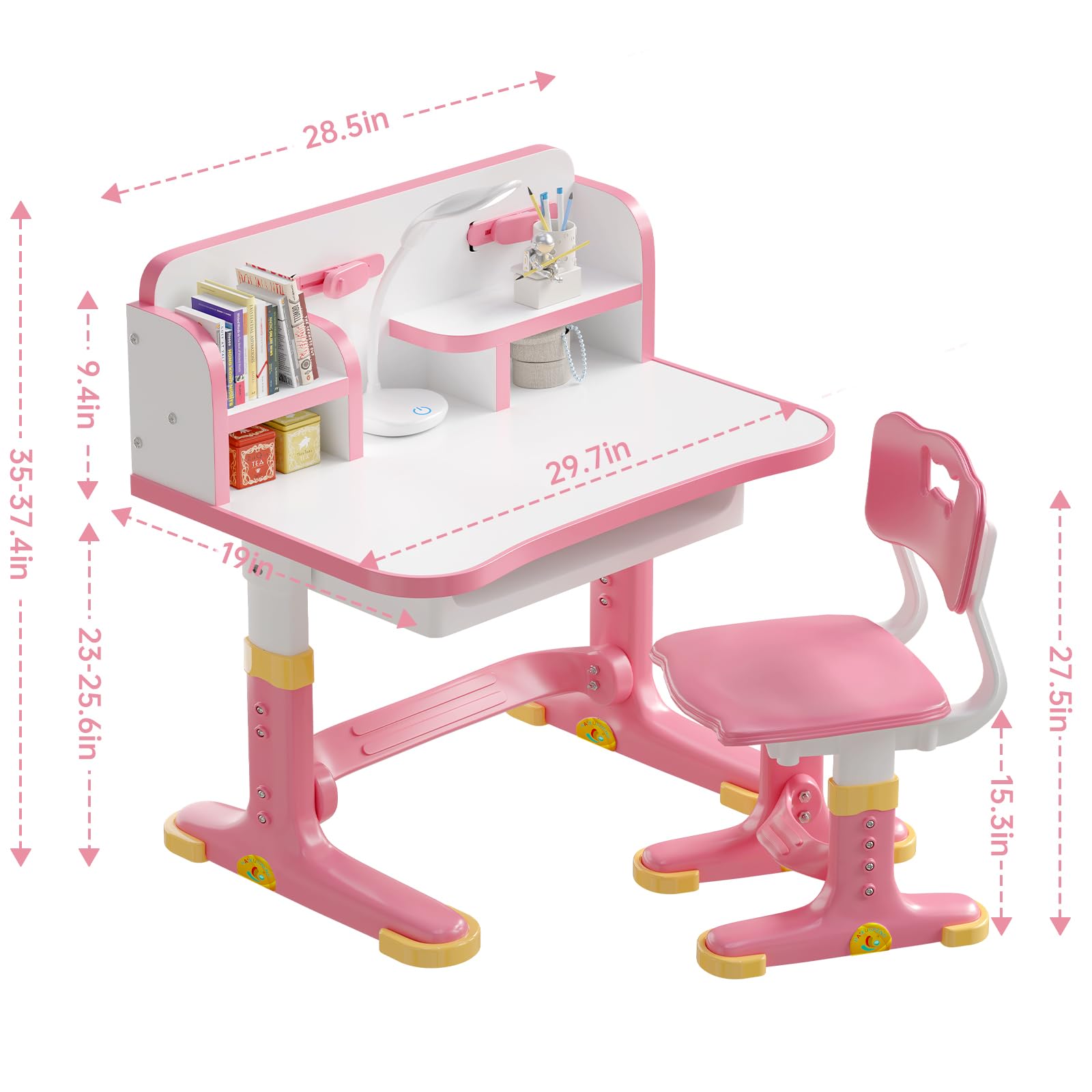 Xaperexi kids chair height adjustable for ergonomic seating.