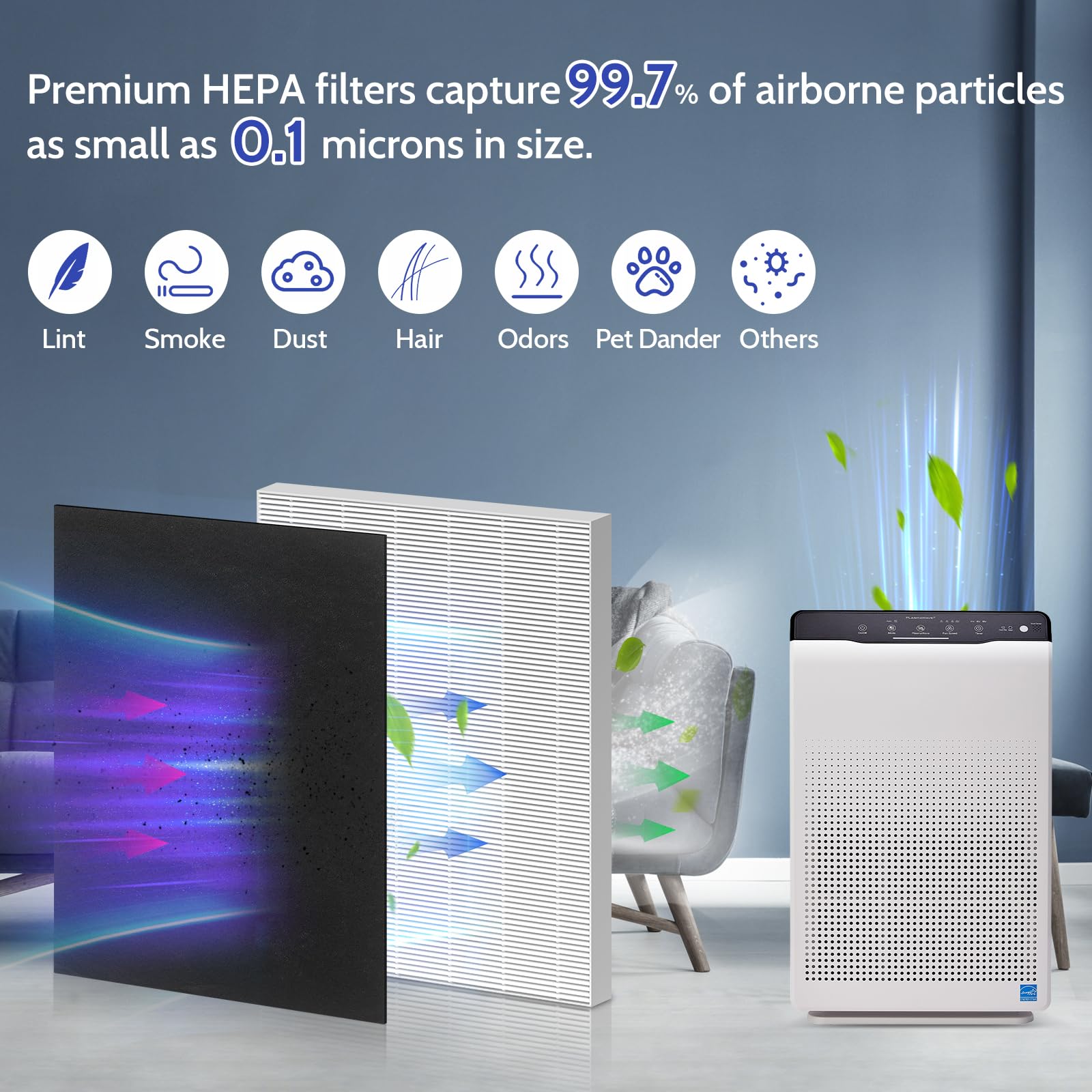 Two-pack XBGG HEPA filters ensure consistent replacement cadence.