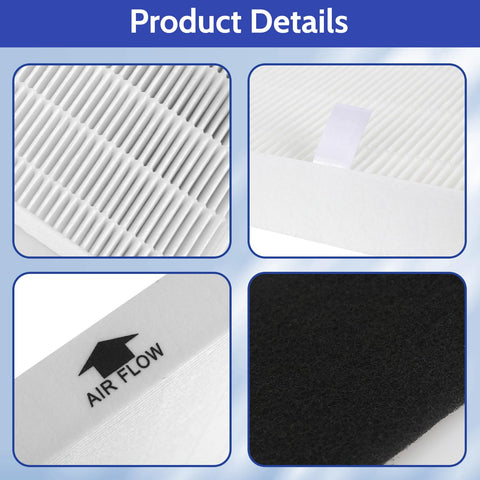 Eight carbon pre-filters help capture odors and extend filter life.