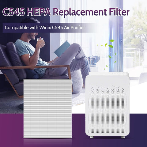 Close-up of XBGG C545 HEPA filter material showing true HEPA construction.