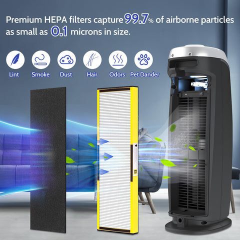 XBGG FLT4825 carbon pre-filter pack helps neutralize odors in rooms.