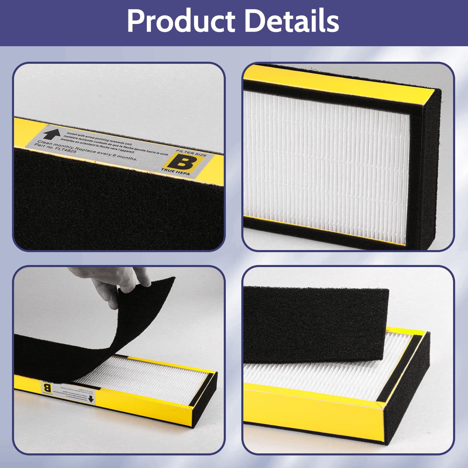 XBGG FLT4825 easy-install design supports quick swaps on compatible purifiers.