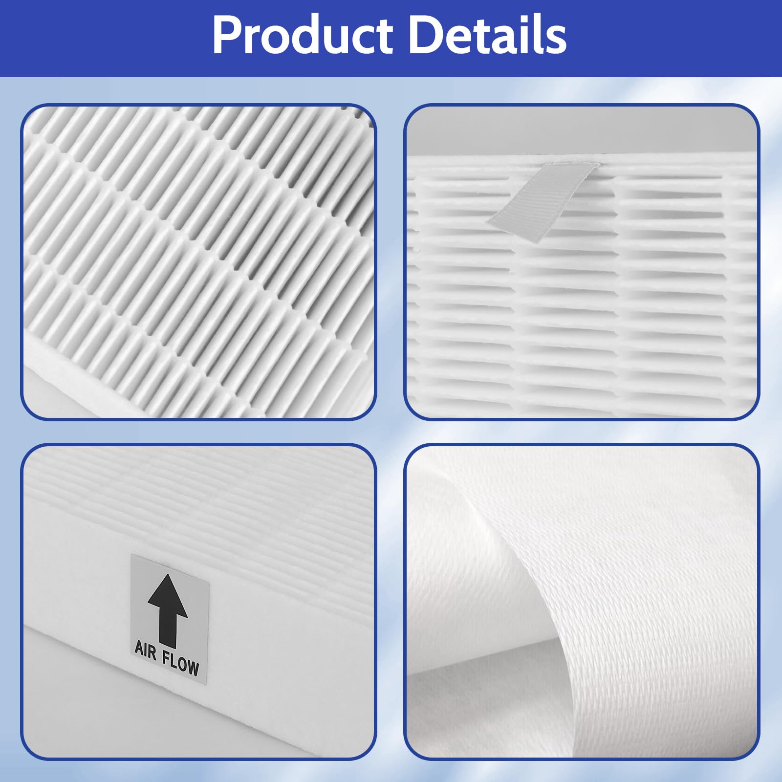 XBGG HPA300 activated carbon pre-filter reduces odors alongside particles.