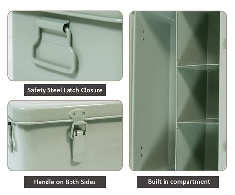 Xbopetda first-aid kit separated compartments help categorize medicines, tapes, and bandages
