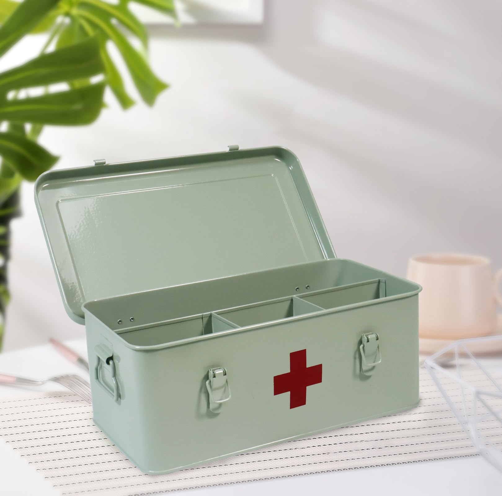 Xbopetda safety lock first-aid bin prevents curious access by children or pets