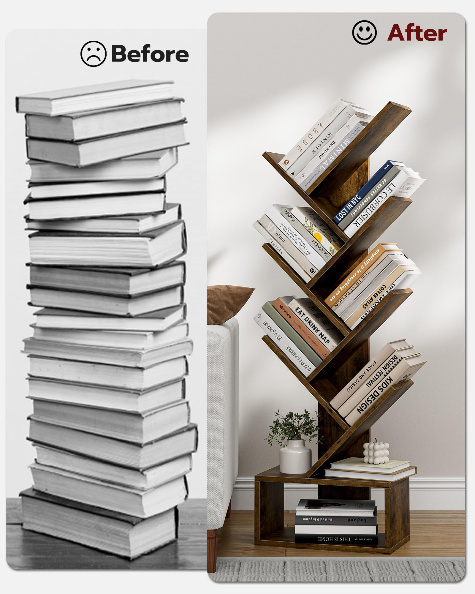 XBurmo DVD/CD display tower holds media neatly in a compact shelf