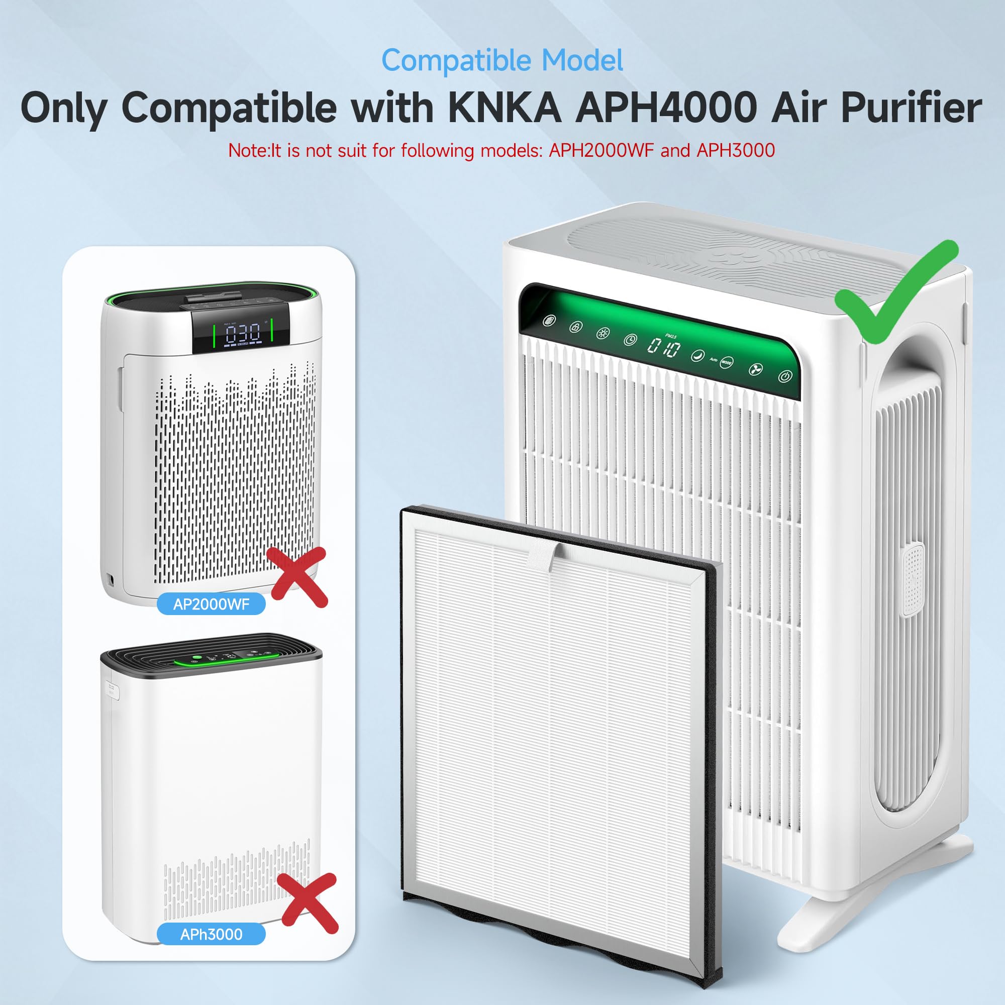 Close-up of XBWW APH4000 HEPA filter layer capturing fine particles