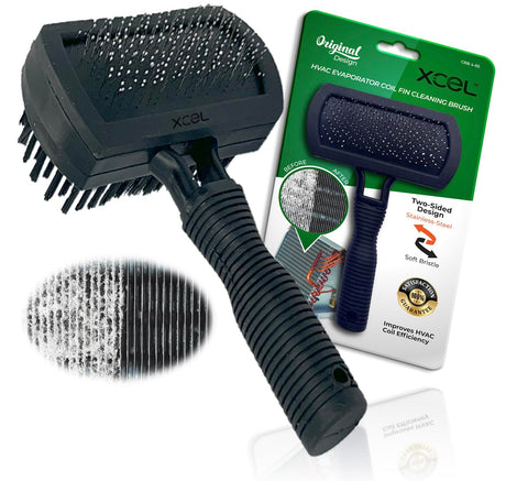 XCEL AC coil cleaning brush and fin comb double-sided for deep dirt removal between fins