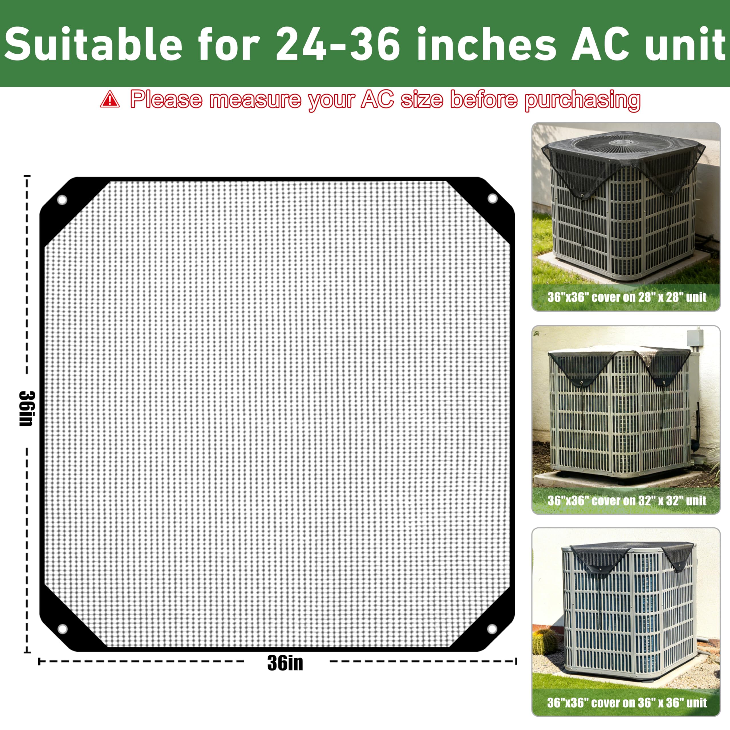 Xeeol outdoor AC unit cover 36x36 features breathable holes to keep airflow steady.