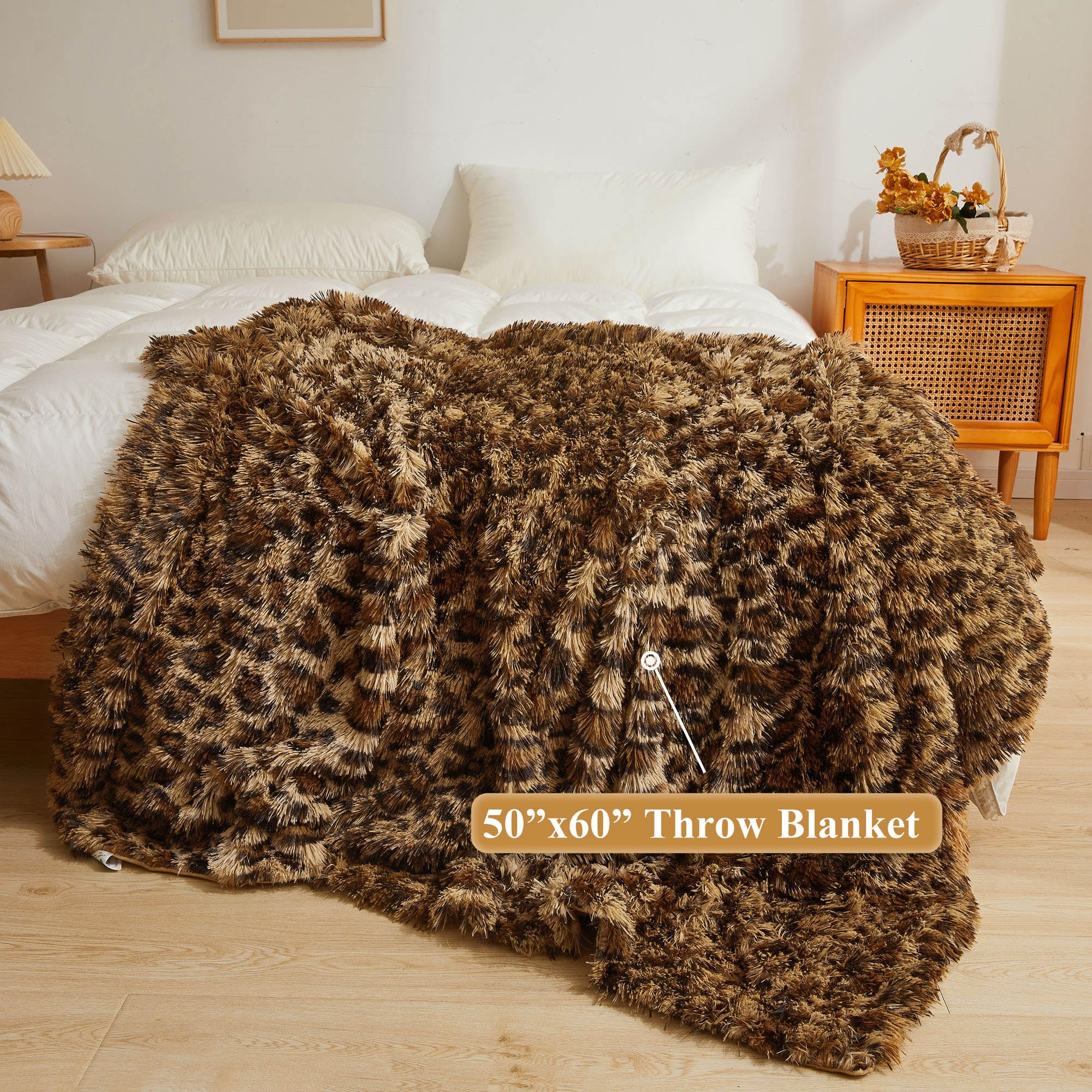 XeGe leopard print faux fur texture close-up shows softness