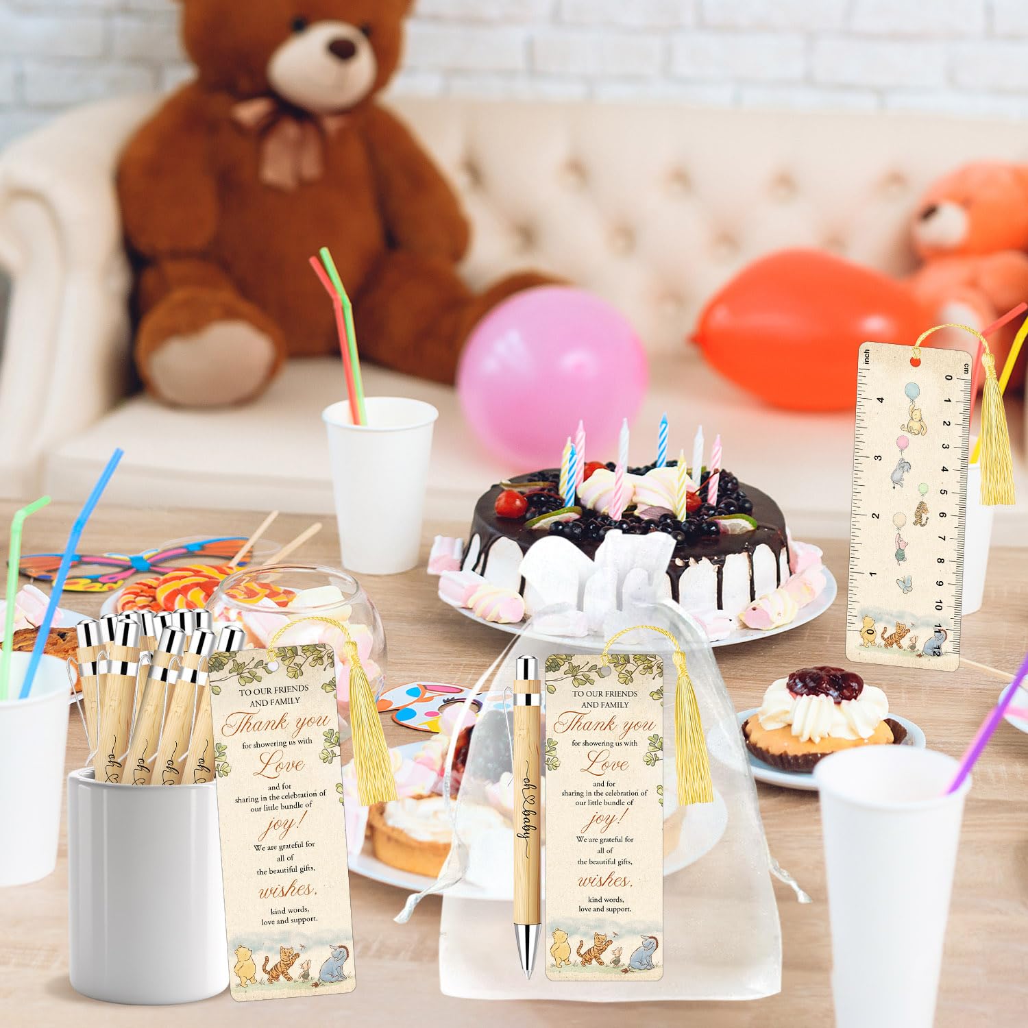 Xendelow Winnie pastel design enhances baby shower decor and gifts.