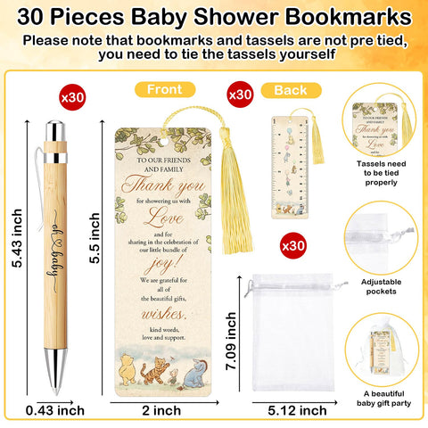 Xendelow Winnie thank you bookmarks with matching art for keepsakes.