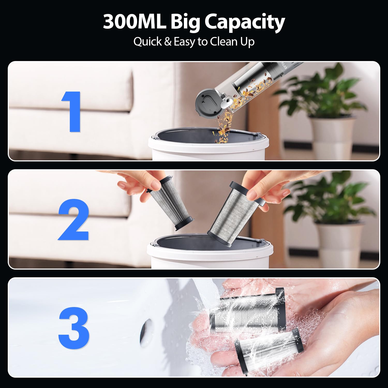 XenonLab handheld vacuum silver lightweight design at 1.1 lb for easy maneuvering.