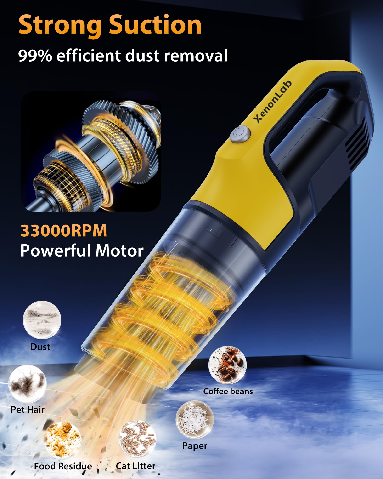 XenonLab cordless vacuum with 4-in-1 attachments tackles pet hair on upholstery