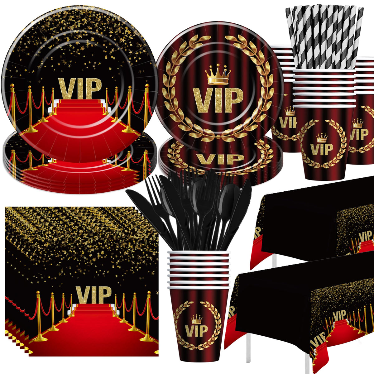 Xenorik VIP red carpet plate for glamorous party plating and easy cleanup.