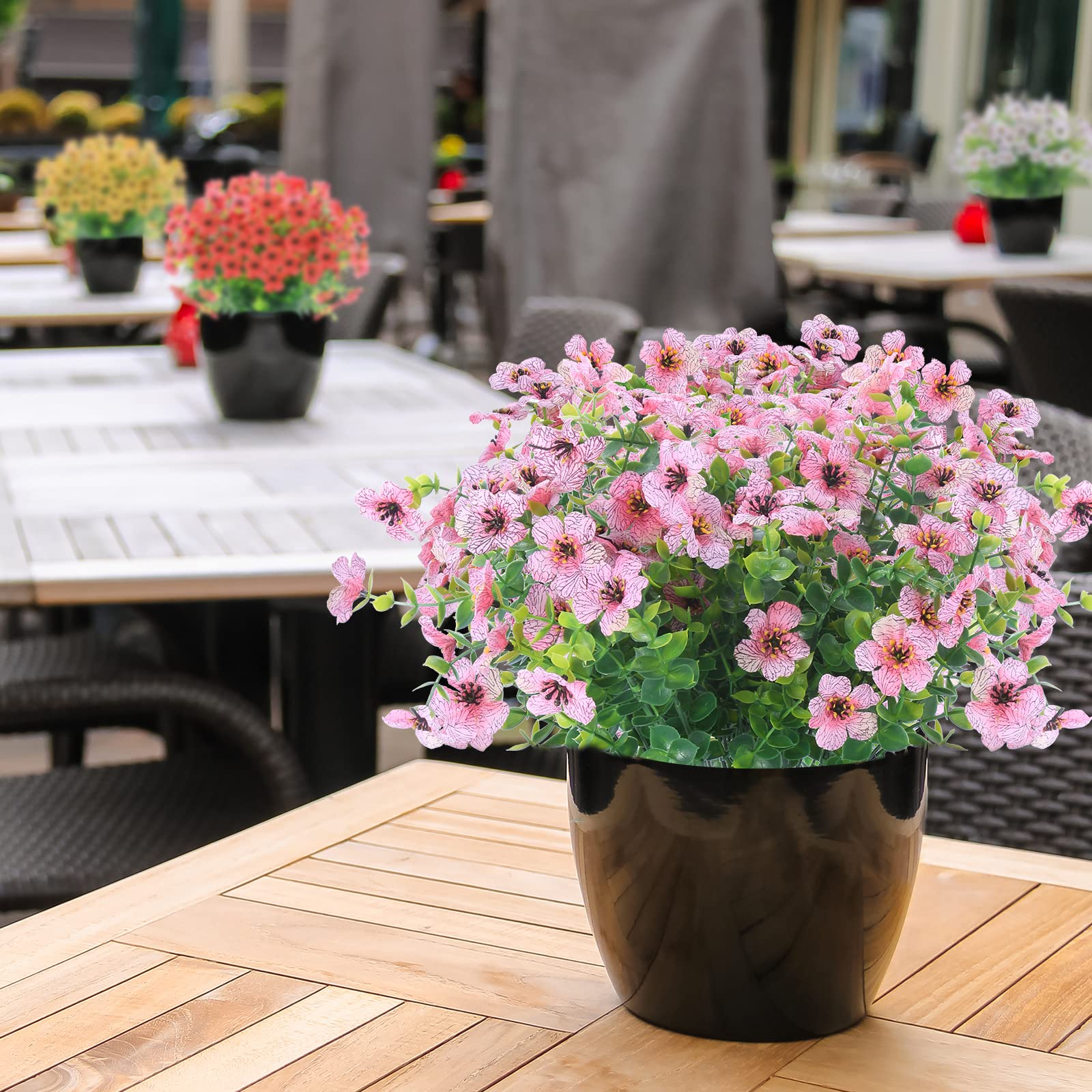 XEOLIAN safe, non-toxic pink artificial plants suitable for outdoor porches