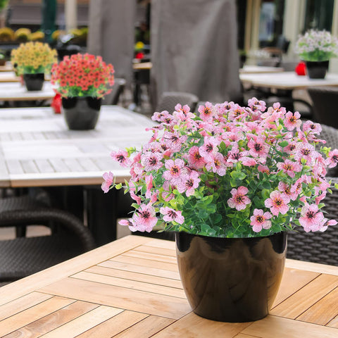 XEOLIAN safe, non-toxic pink artificial plants suitable for outdoor porches