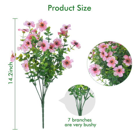 XEOLIAN pink hanging artificial flowers brighten balconies for easy decor