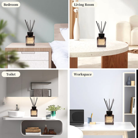 XEPTLE glass diffuser in a cozy living space enhances ambiance