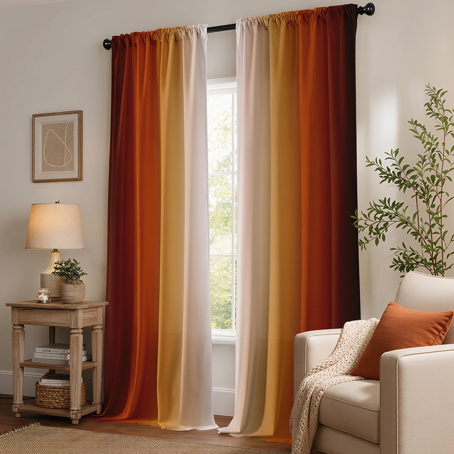 XFLINGBAO light-filtering curtains diffuse sunlight while preserving privacy