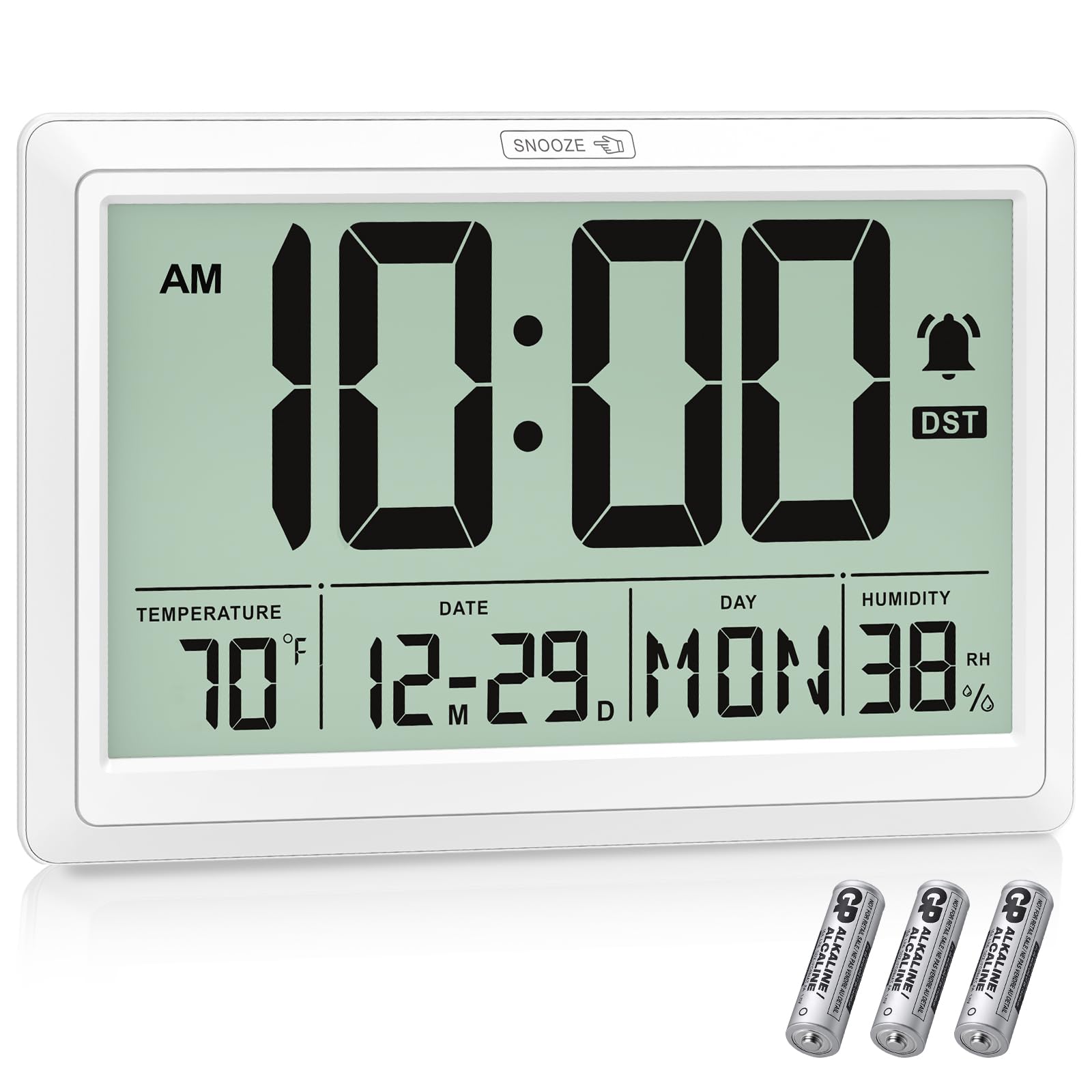 Xflyee 10.4-inch clock display with high-contrast digits for easy reading.