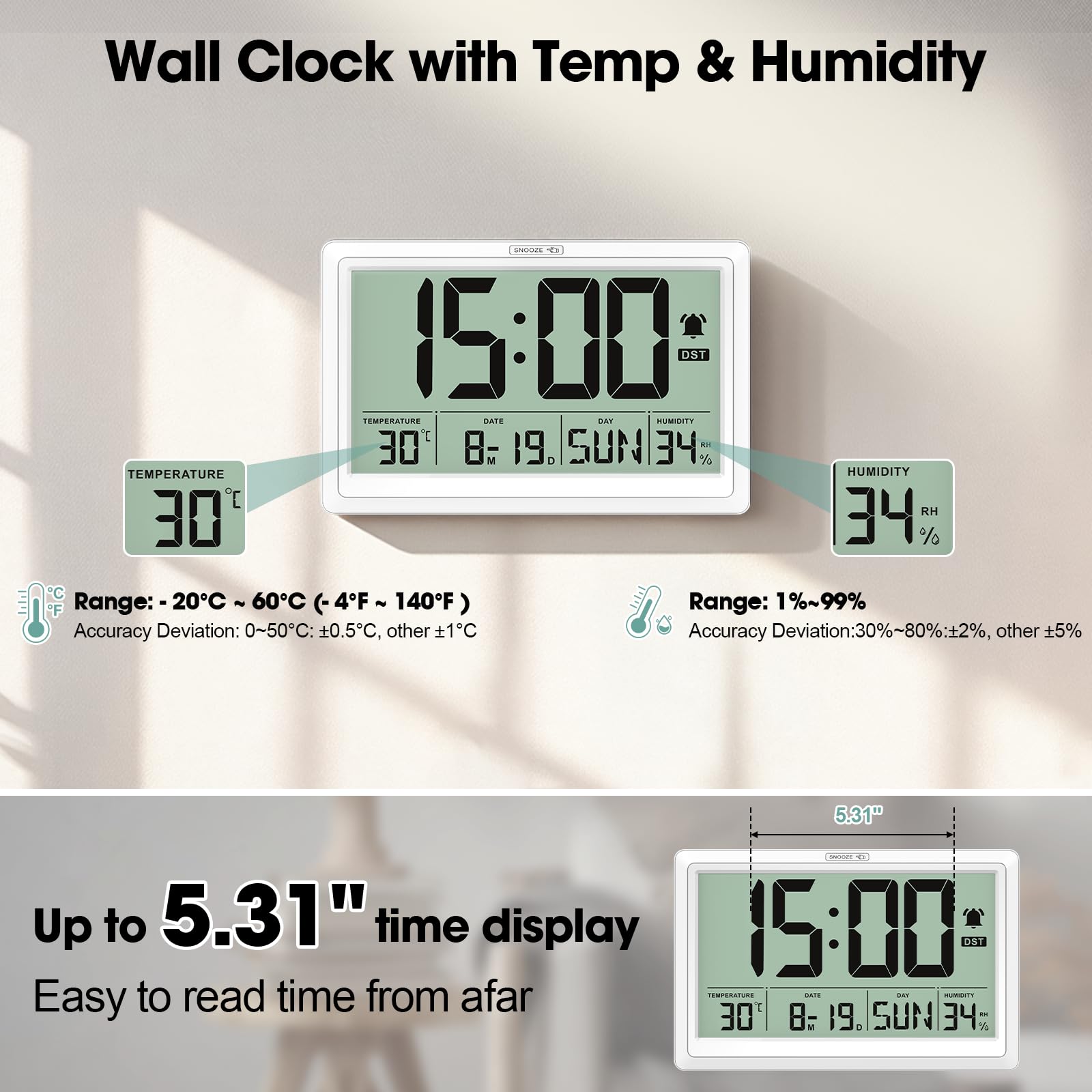 Xflyee alarm with touch snooze keeps mornings calm and simple.