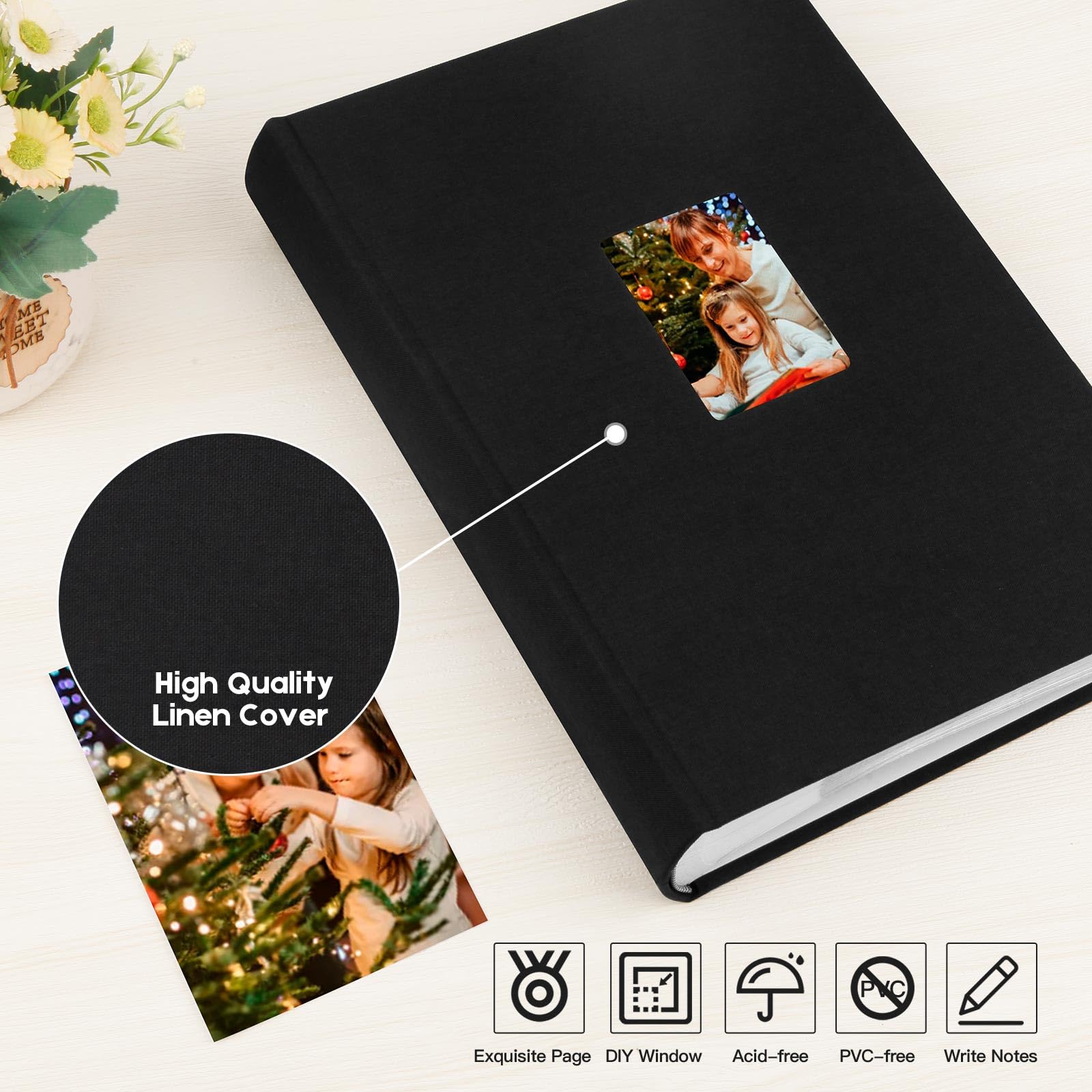 Xfveiwoo 4x6 art storage portfolio for photos, drawings, and keepsakes.