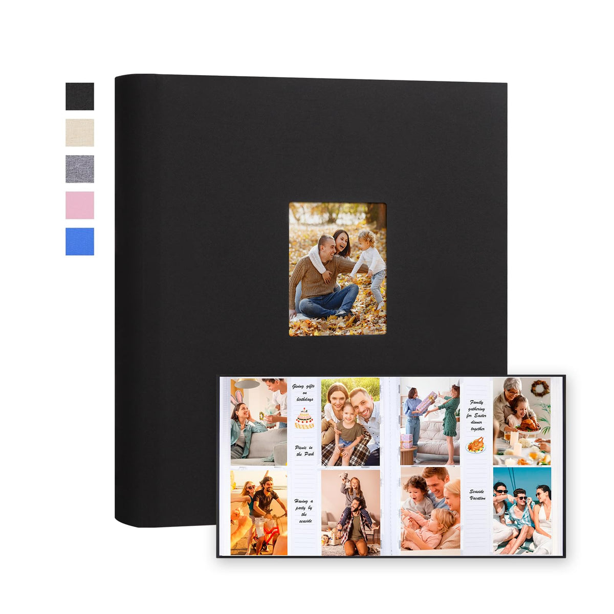 Xfveiwoo photo album front window showing a featured image, great for wedding memories.
