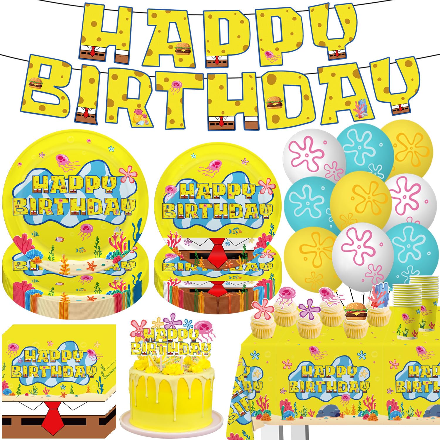 XHCYGWY yellow banner for birthday celebrations