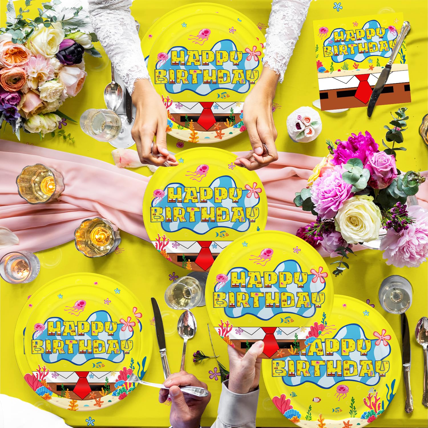 XHCYGWY yellow cupcake toppers for festive treats